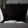 Clifton Dark Grey Velvet Ottoman Bed