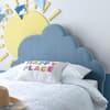 Cloud Blue Velvet Kids Bed