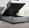 Cologne Grey Fabric Ottoman Storage Bed