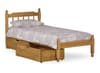 Colonial Waxed Pine Wooden Bed