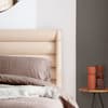 Colton Warm Beige Boucle Fabric Winged Ottoman Storage Bed - 5ft King Size