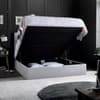 Lincoln Connect Silver Fabric Ottoman Storage Bed