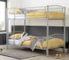 Corfu Silver Finish Metal Bunk Bed