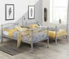 Corfu Silver Finish Metal Bunk Bed