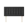Cornell Buttoned Charcoal Fabric Headboard