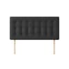 Cornell Buttoned Charcoal Fabric Headboard