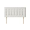 Cornell Buttoned White Fabric Headboard