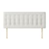 Cornell Buttoned White Fabric Headboard