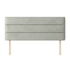 Cornell Lined Light Silver Velvet Fabric Headboard