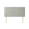 Cornell Plain Light Silver Velvet Fabric Headboard