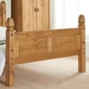 Corona High Foot End Waxed Solid Pine Wooden Bed Frame - 4ft6 Double