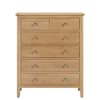 Cotswold Oak 4 + 2 Drawer Chest