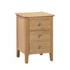 Cotswold Oak 3 Drawer Bedside Table