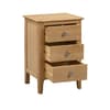 Cotswold Oak 3 Drawer Bedside Table