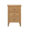 Cotswold Oak 3 Drawer Bedside Table