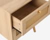 Croxley Oak Rattan 2 Drawer Bedside Table