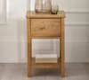 Coxmoor 1 Drawer Oak Wooden Bedside Table