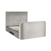 Croft Light Grey Velvet TV Bed