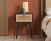 Croxley Black Rattan 1 Drawer Bedside Table