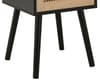 Croxley Black Rattan 1 Drawer Bedside Table