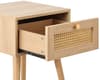 Croxley Oak Rattan 1 Drawer Bedside Table