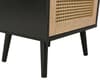 Croxley Black Rattan 2 Drawer Bedside Table