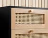 Croxley Black Rattan 5 Drawer Chest