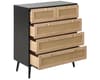 Croxley Black Rattan 5 Drawer Chest