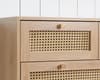 Croxley Oak Rattan 5 Drawer Chest