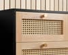 Croxley Black Rattan 7 Drawer Chest