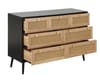 Croxley Black Rattan 7 Drawer Chest