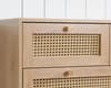 Croxley Oak Rattan 7 Drawer Chest