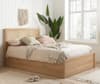 Croxley Oak Wooden Rattan Ottoman Storage Bed