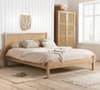 Croxley Oak Wooden Rattan Bed