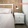Croxley White Wooden Rattan Bed