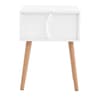 Croxley White Rattan 1 Drawer Bedside Table