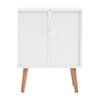 Croxley White Rattan 2 Drawer Bedside Table