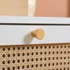 Croxley White Rattan 5 Drawer Chest