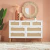 Croxley White Rattan 7 Drawer Chest