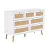 Croxley White Rattan 7 Drawer Chest