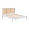 Croxley White Wooden Rattan Bed