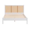 Croxley White Wooden Rattan Bed