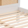 Croxley White Wooden Rattan Bed