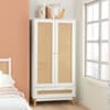 Croxley White Rattan Combination Wardrobe