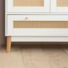 Croxley White Rattan Combination Wardrobe