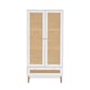 Croxley White Rattan Combination Wardrobe