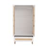 Croxley White Rattan Combination Wardrobe