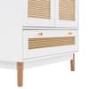 Croxley White Rattan Combination Wardrobe