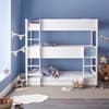 Snowdon White Wooden Triple Sleeper Bunk Bed