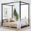 Darwin Black Wooden Poster Bed Frame